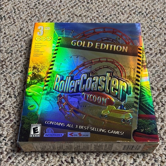RollerCoaster Tycoon Gold Edition PC Game. 3 CD Set - Picture 1 of 14